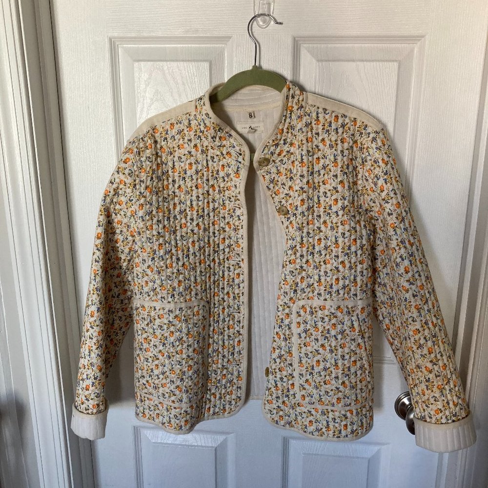 Lou & Grey (Loft) Quilted Floral Jacket